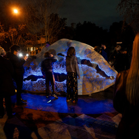 Rain installation - night view