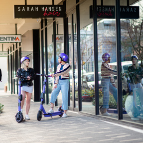 People on Beam Adelaide Scooters 