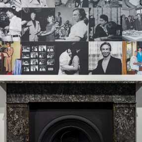 Don Dunstan 100 Year Exhibition Wall Photo Collage above Fireplace
