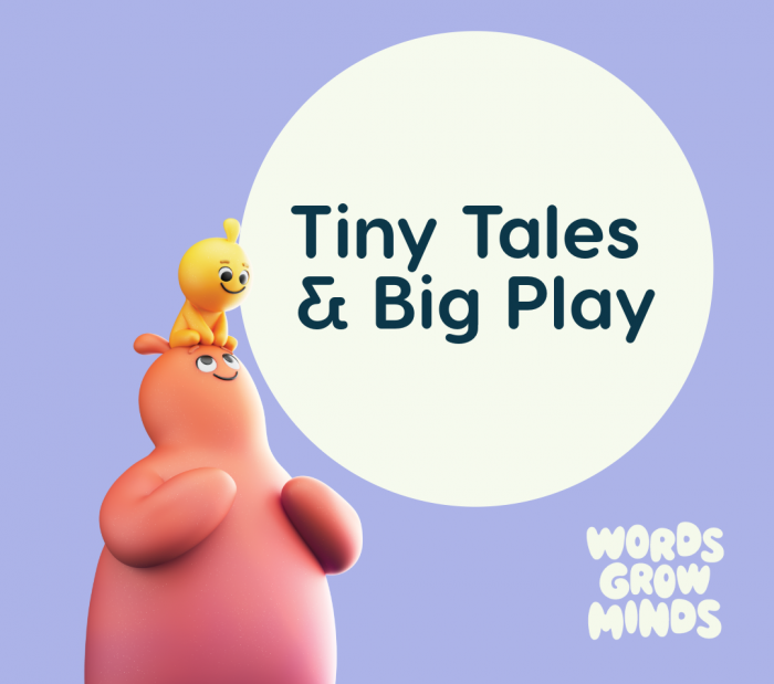 Image for Tiny Tales & Big Play. A Words Grow Minds Program