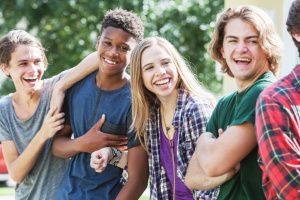 Youth young people group smiling