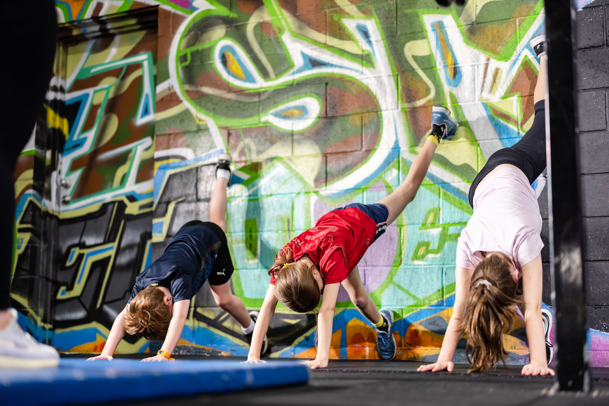 Fit Kids doing hand stands